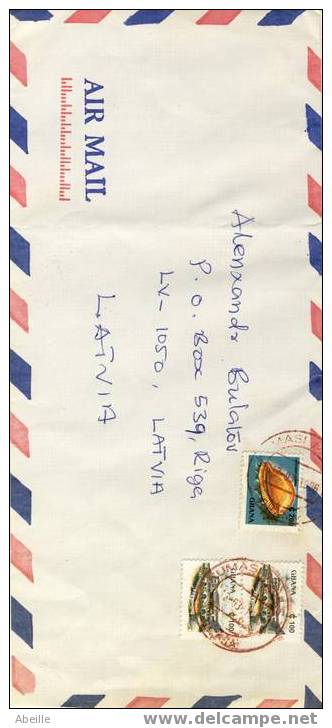 5283 LETTRE GHANA - Schelpen