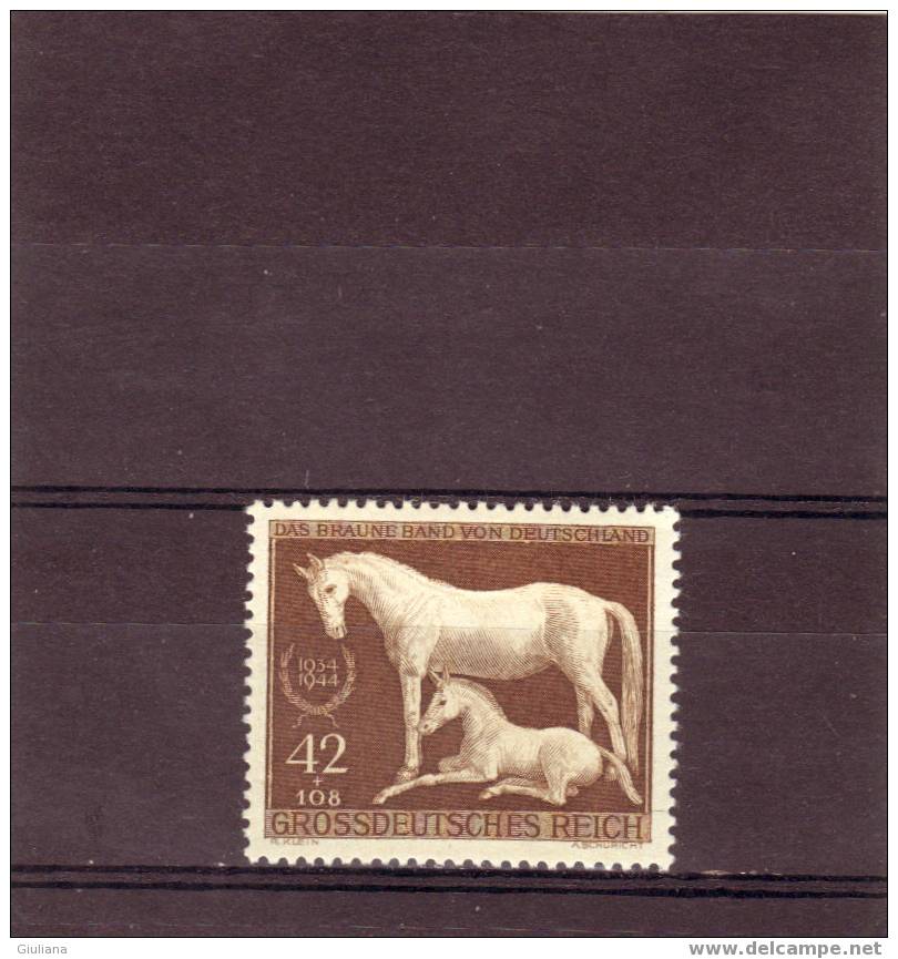 Germania Reich  -  N. 819*(UNI) - Ippica: Undicesimo  Nastro Bruno - Horses