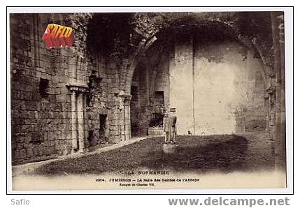 CPA** 76 La Normandie Jumièges : La Salle Des Gardes De L'Abbaye époque Charles VII - Précurseur Non Circulée Top - Jumieges