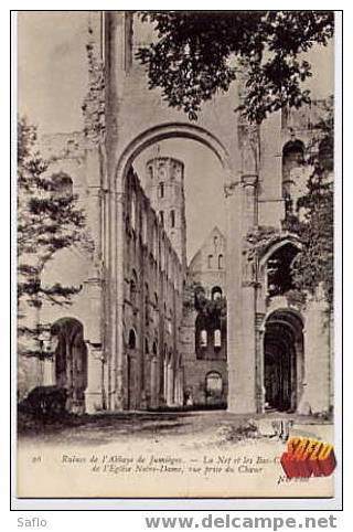 CPA** 76 Ruines De L'Abbaye De Jumièges : La Nef Et Bas-Côtés De L'Eglise Notre-Dame Prise Du Choeur - Non Circulée Top - Jumieges