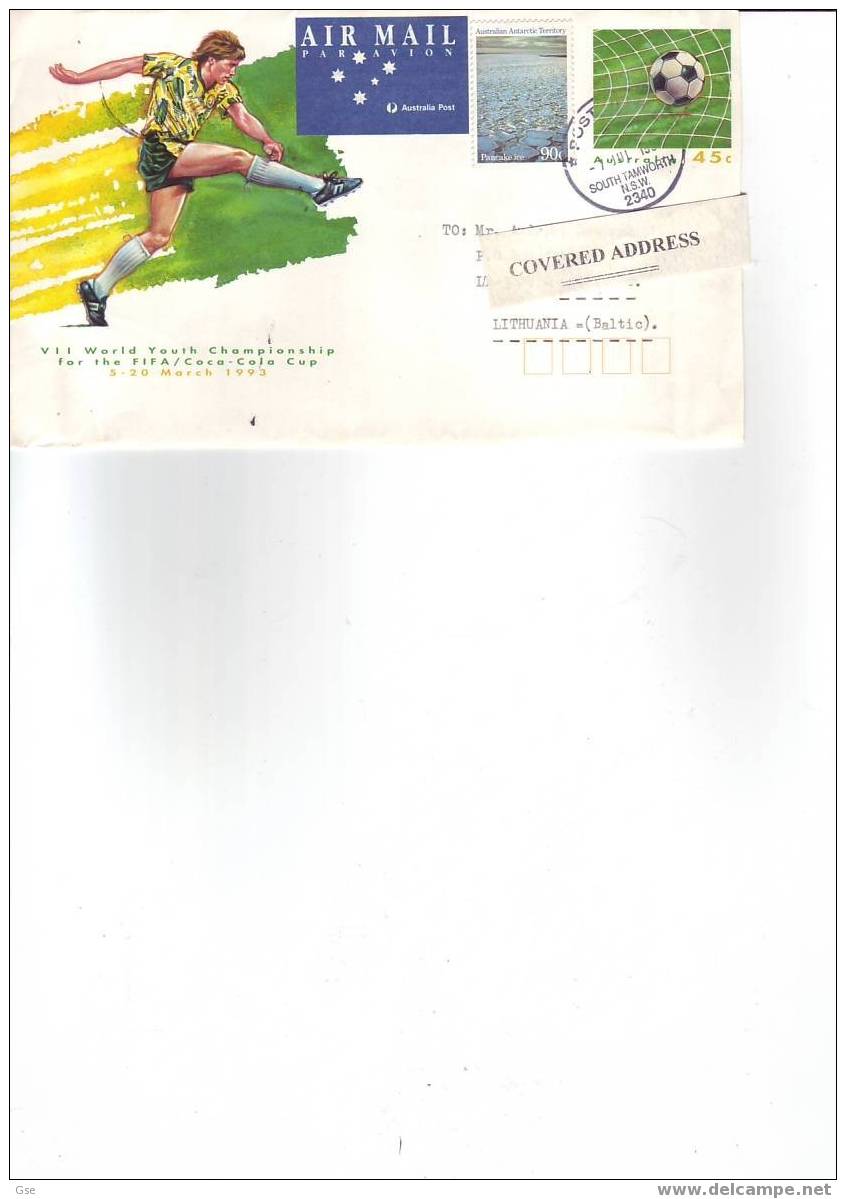 AUSTRALIA 1993 - Busta Postale  To Lituania -  World Youth Championship For The FIFA/COCA-COLA - Covers & Documents