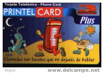 Prepaid.Telephone Comics, Red English Phone - Telephones