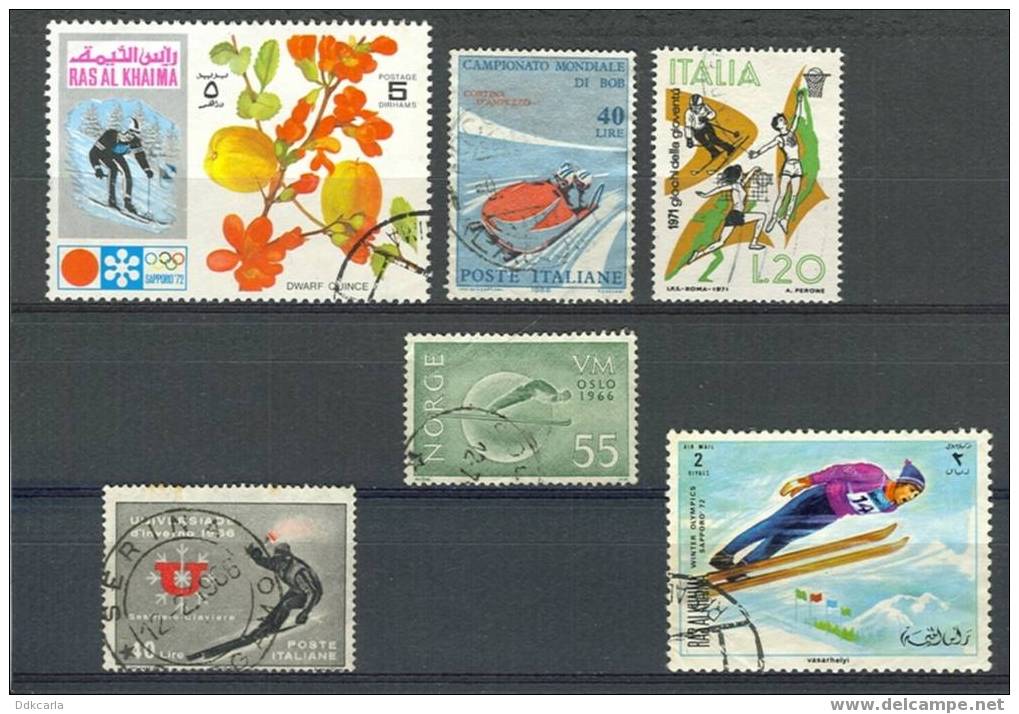 Lot 26: Varia Van 6 Zegels - Varia Van Sporten - Gestempeld - Winter (Other)