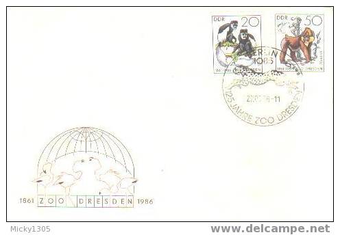 DDR / GDR - FDC (F481)- - Monkeys