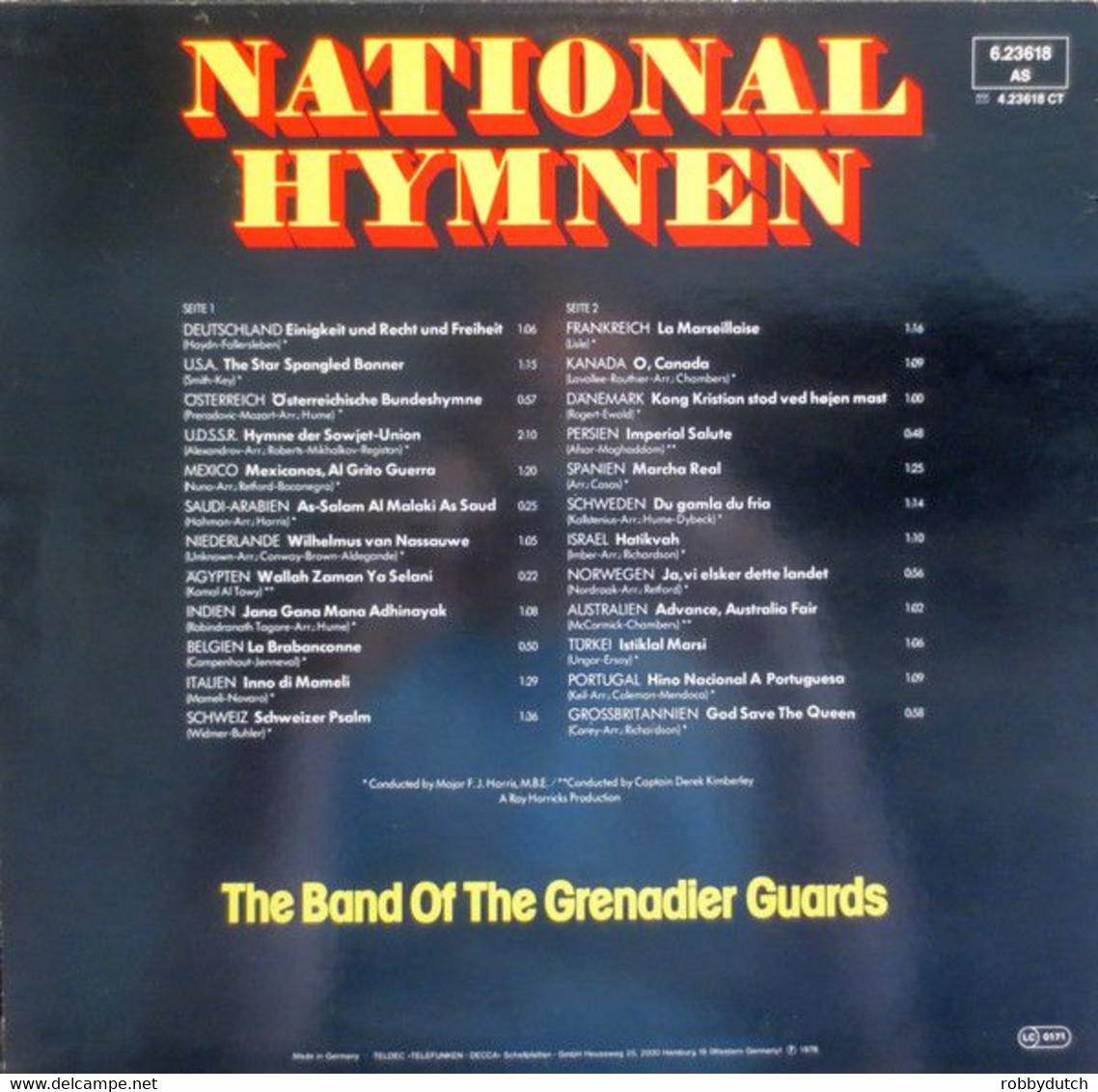 * LP * NATIONAL HYMNEN - Sonstige & Ohne Zuordnung