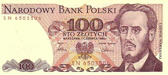 POLOGNE  100 Zlotych Daté Du 01/06/1986   Pick 143e    ***** BILLET  NEUF ***** - Poland