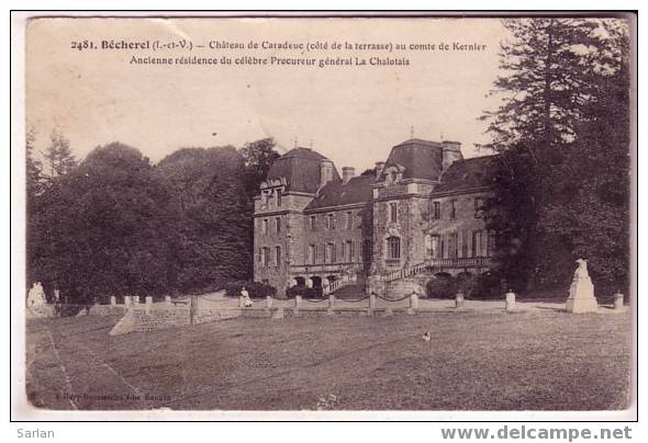 Lot BO , 35 , BECHEREL , Chateau De Caradeuc - Bécherel