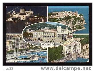 Jolie CP Monaco Souvenir Multivue - A Circulée - Panoramic Views