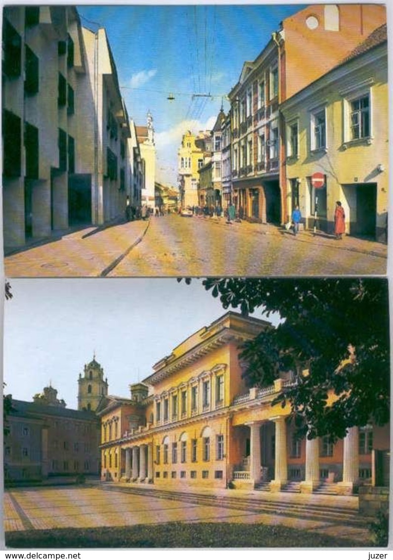 Lithuania: Vilnius. 16 Different Russian Postcards (2) - Lithuania