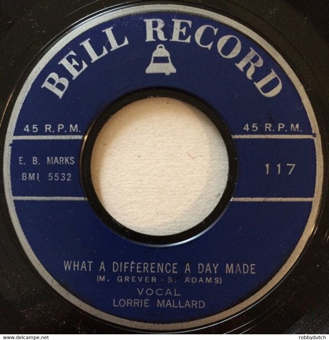 * 7" 2-track Split* : WHAT A DIFFERENCE A DAY MADE / LAVENDER BLUE  (rare!!!! On Bell Records) USA 1959 EX- - Disco, Pop