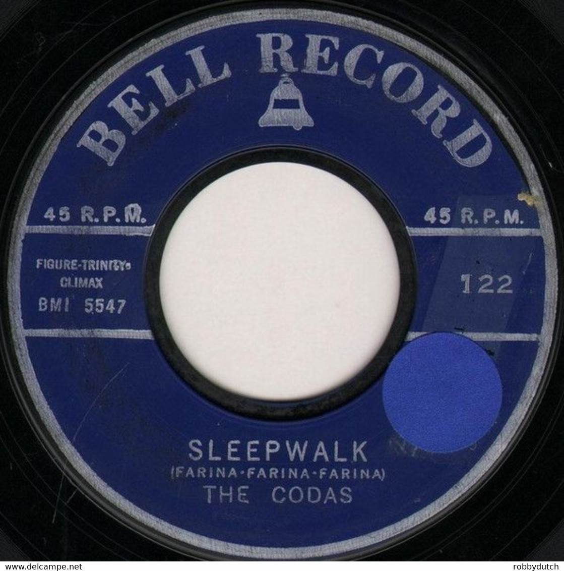 * 7" 2-track Split *: THE CODAS / PAUL SHELDON On Bell Records 122 Rare!!!! - Disco, Pop