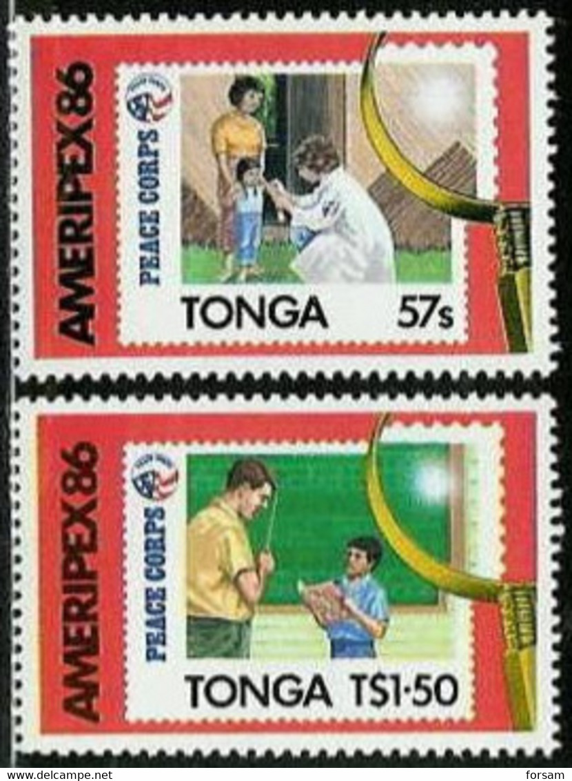 TONGA..1986..Michel # 953-954...MLH. - Tonga (1970-...)