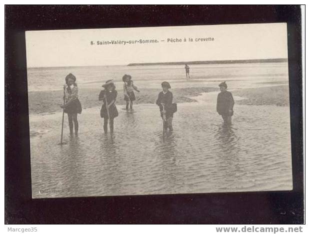 006837 Saint Valéry Sur Somme Pêche à La Crevette édit.R.F. N°8 Animée Belle Carte , Enfants - Saint Valery Sur Somme