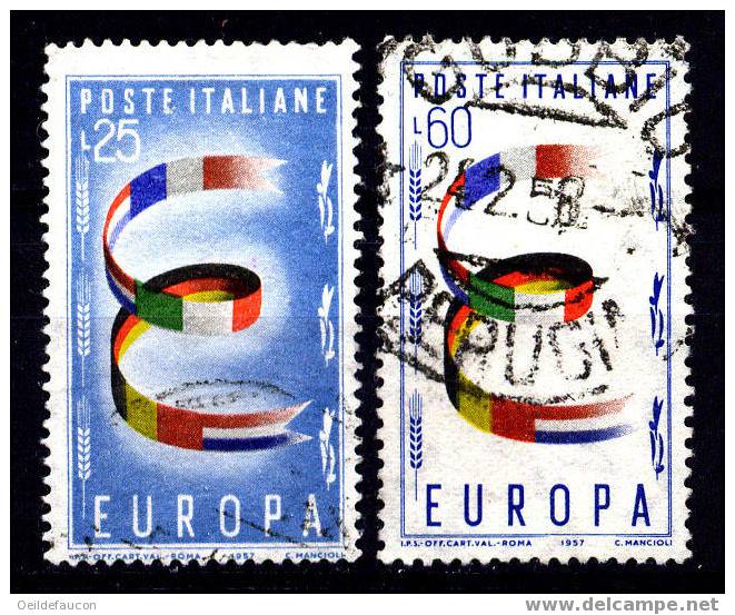 ITALIE - Yvert - 744/45 - Cote 1.25 € - 1957