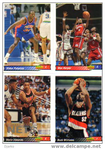 Lot N°2 De 12 Cartes UPPER DECK 1992/1993 - James Worthy - Byron Scott - Tim Hardaway - Cliff Robinson ...... - Lots