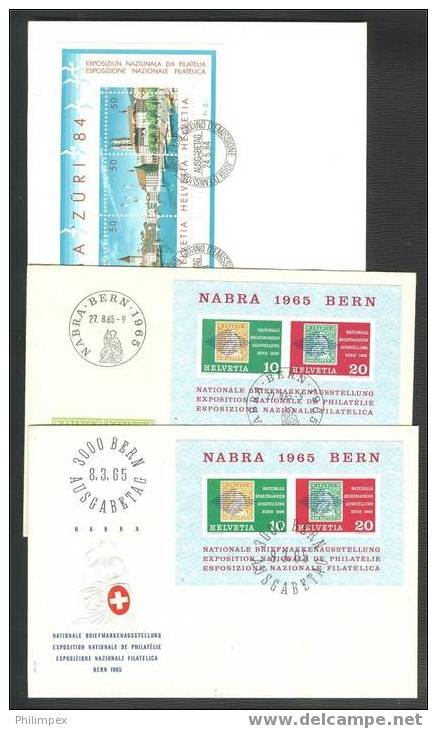 GOOD GROUP OF MODERN SWISS SOUVENIR SHEETS On FDCs / SPECIAL ENVELOPES - Sammlungen