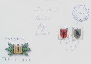 LATVIA- ENVELOPE SENT FROM ARMY4(REAL POSTED) - Lettonie