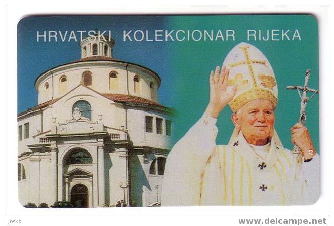 POPE JOHN PAUL II (Croatia Rare Card Only 2.200 Ex.) * CROATIAN * Pape Papst Papa Karol Wojtyla Jean Juan Pablo Religion - Croatie