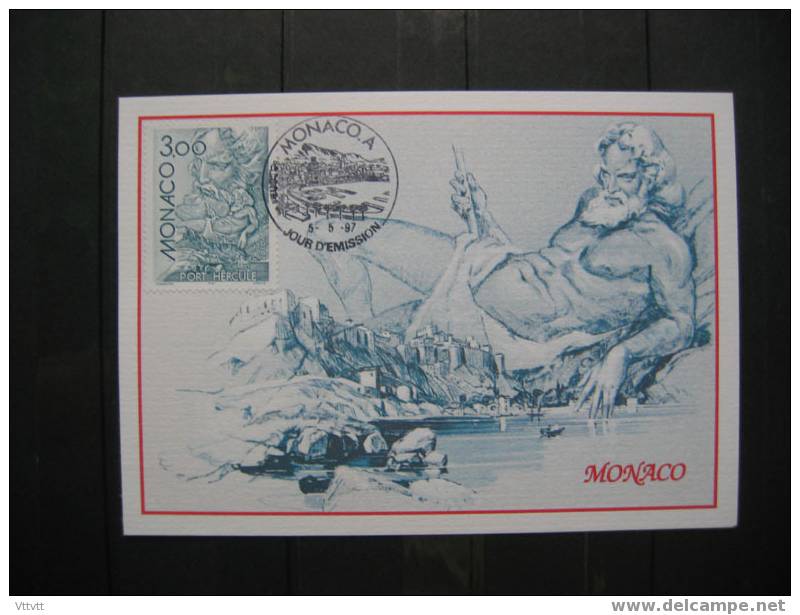 Monaco, Carte Maximum, FDC : N° 2105 (1997), Port Hercule. Etat Impeccable. - Maximum Cards