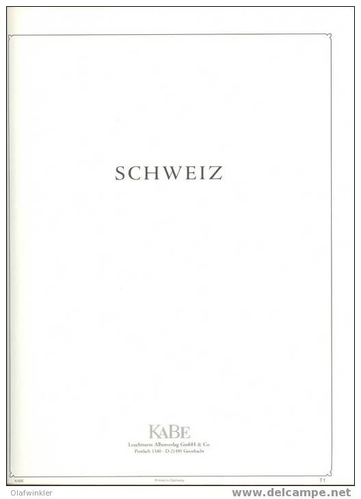 KaBe/Leuchtturm Titelblatt Schweiz - Altri & Non Classificati