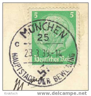 Allemagne Troisième Reich - Munchen 1939 Münich - Sur Carte Postale Entière - Other & Unclassified