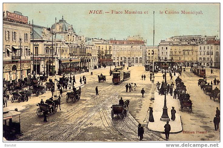 NICE - Place Masséna Et Le Casino Municipal - Places, Squares