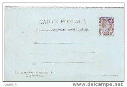 CARTE POSTALE - PRINCIPAUTE DE MONACO - 10 - ENVIRON 1890 - Postal Stationery
