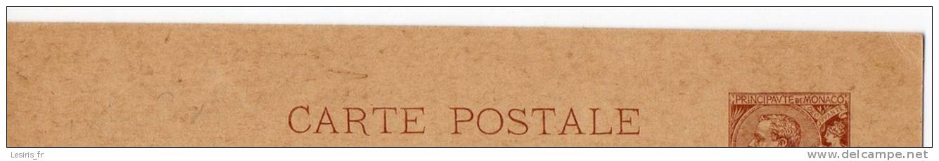 CARTE POSTALE - PRINCIPAUTE DE MONACO - 10 - ENVIRON 1890 - Enteros  Postales