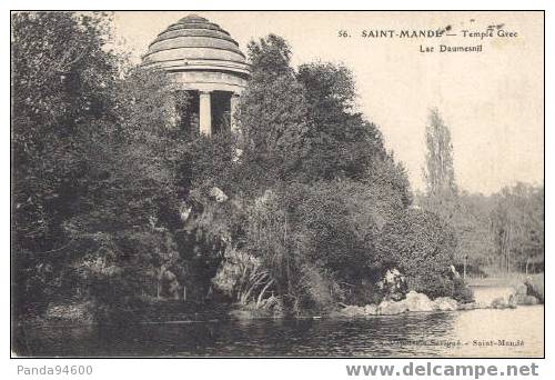 Saint Mandé (94) Lac Daumesnil Temple Grec Bois De Vincennes - Saint Mande