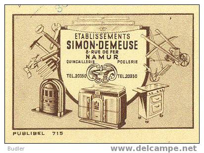 PUBLIBEL 715 ° : ( SIMON-DEMEUSE ) SEMEUR,WERKTUIGEN,OUTILS, TOOLS,ZAAIMACHINE,SOWING- MACHINE,#NAMUR# - Werbepostkarten