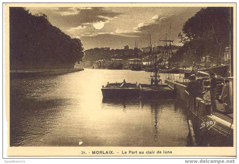 4486 Morlaix Le Port Au Clair De Lune . GABY 38 . - Morlaix