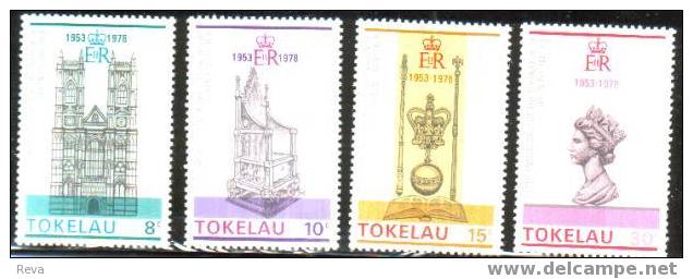 TOKELAU QEII 25 TH  ANNIVERSARY OF CORONATION SET OF 4 1978 MINT SG? SPECIAL PRICE !! - Tokelau