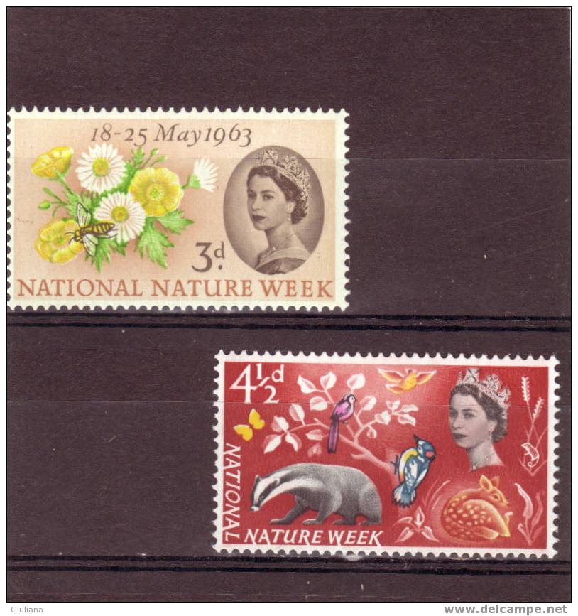 Gran Bretagna  - Serie   N. 373/74**(UNI) Settimana Della Natura - Unused Stamps