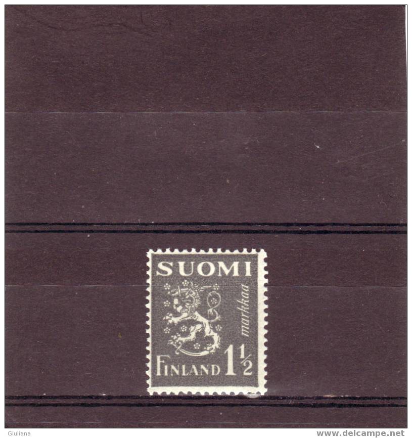 Finlandia  - N. 222**(UNI) Leone Rampante Con Valore In Nuovi Valori E Colori - Autres & Non Classés