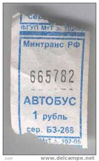 Russia: One-way Bus Ticket From Leningrad Region (8) - Europa