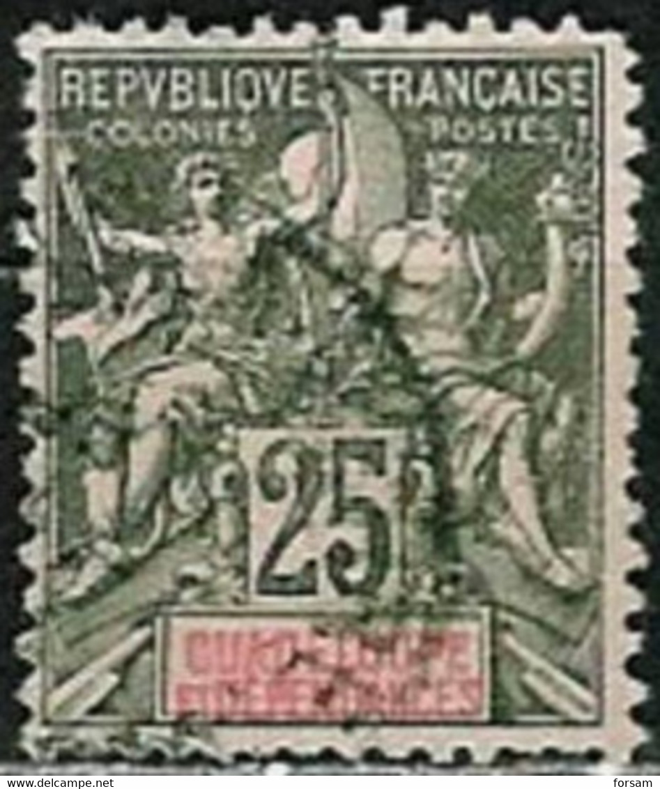 GUADELOUPE..1892..Michel # 34...used. - Usados