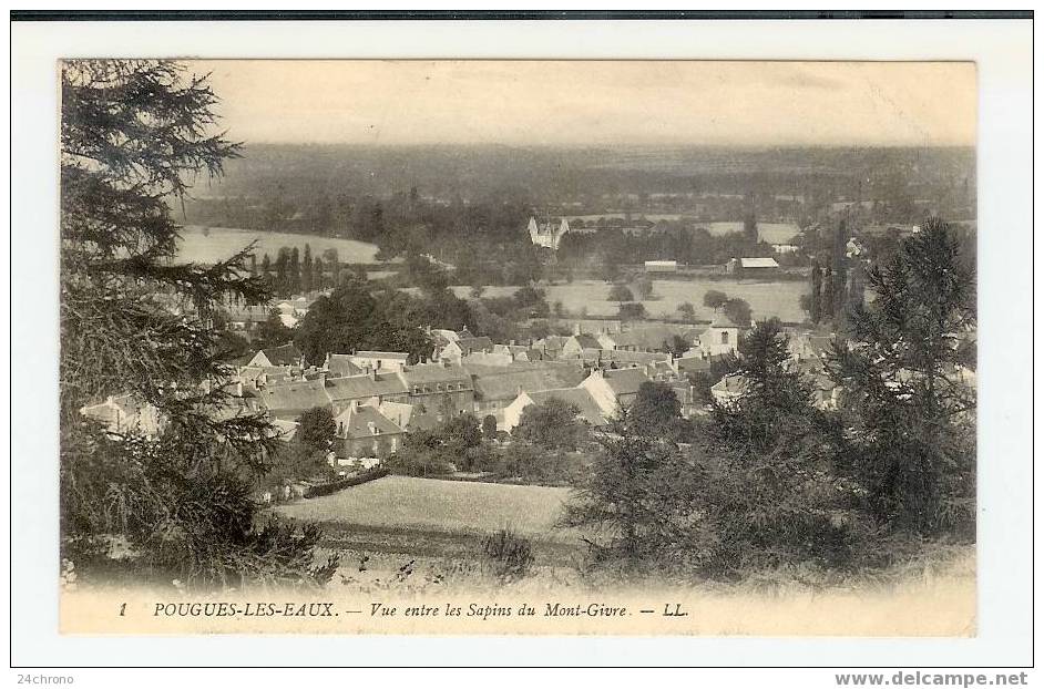 Pougues Les Eaux: Vue Entre Les Sapins Du Mont Givre (06-5847) - Pougues Les Eaux