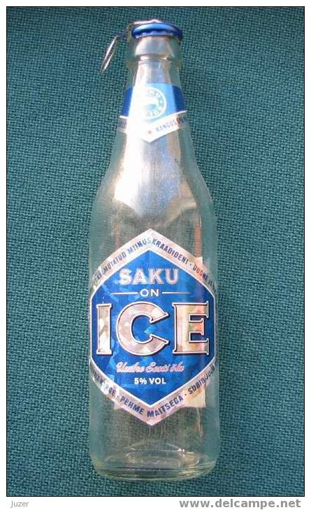 Estonia: SAKU ON ICE Beer Bottle 33 Cl, EMPTY - Bier