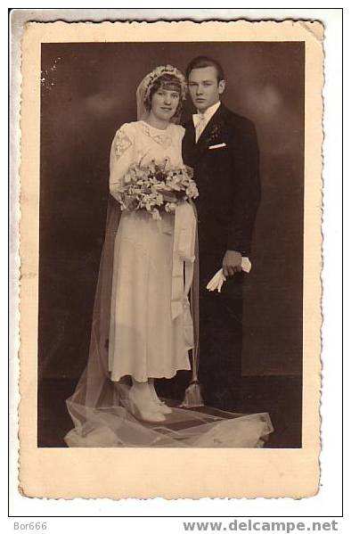 INTERESTING OLD WEDDING PHOTO / POSTCARD (11) - Matrimonios