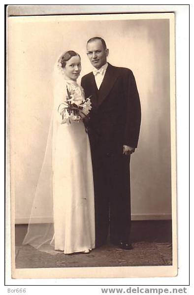 INTERESTING OLD WEDDING PHOTO / POSTCARD (12) - Huwelijken
