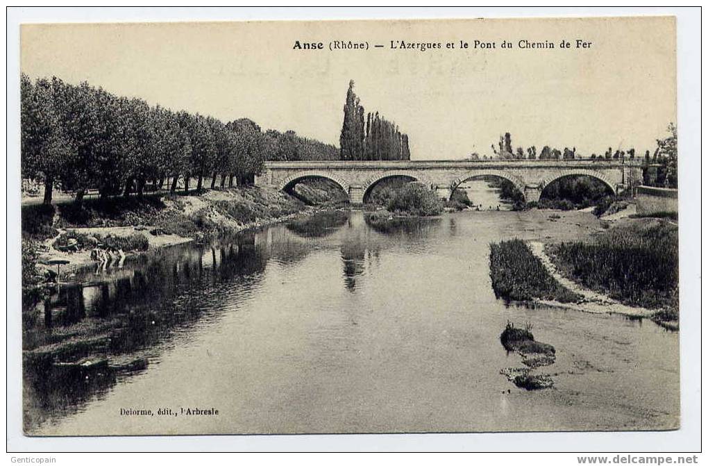 H85 - ANSE - L'Azergues Et Le Pont Du Chemin De Fer (1918) - Anse