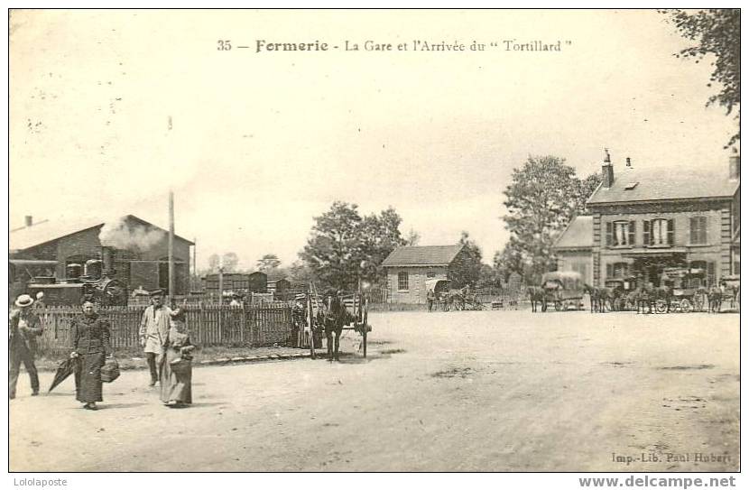 60 - CPA - FORMERIE - La Gare Et L´Arrivée Du Tortillard - SUPERBE Carte ANIMEE - Formerie