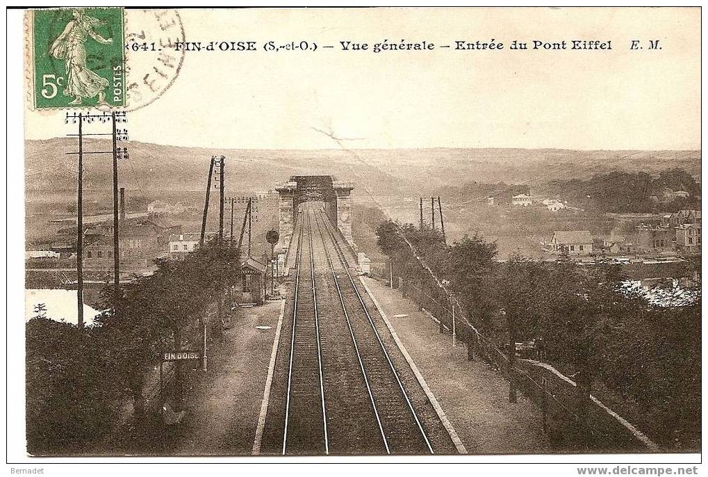 FIN D'OISE....VUE GENERALE ...ENTREE DU PONT EIFFEL - Conflans Saint Honorine