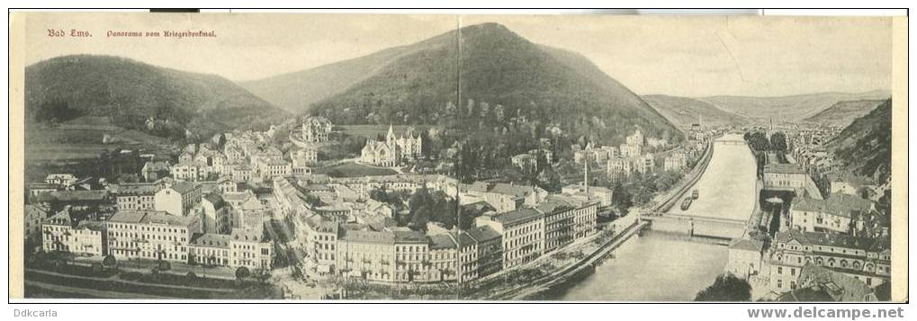 Bad Ems - Panorama Vom Kriegerdenkmal - Doppel Karte ! ! ! - Bad Ems