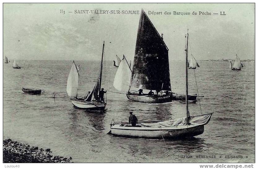 D80 - SAINT VALERY SUR SOMME - DEPART DES BARQUES DE PECHE - Saint Valery Sur Somme