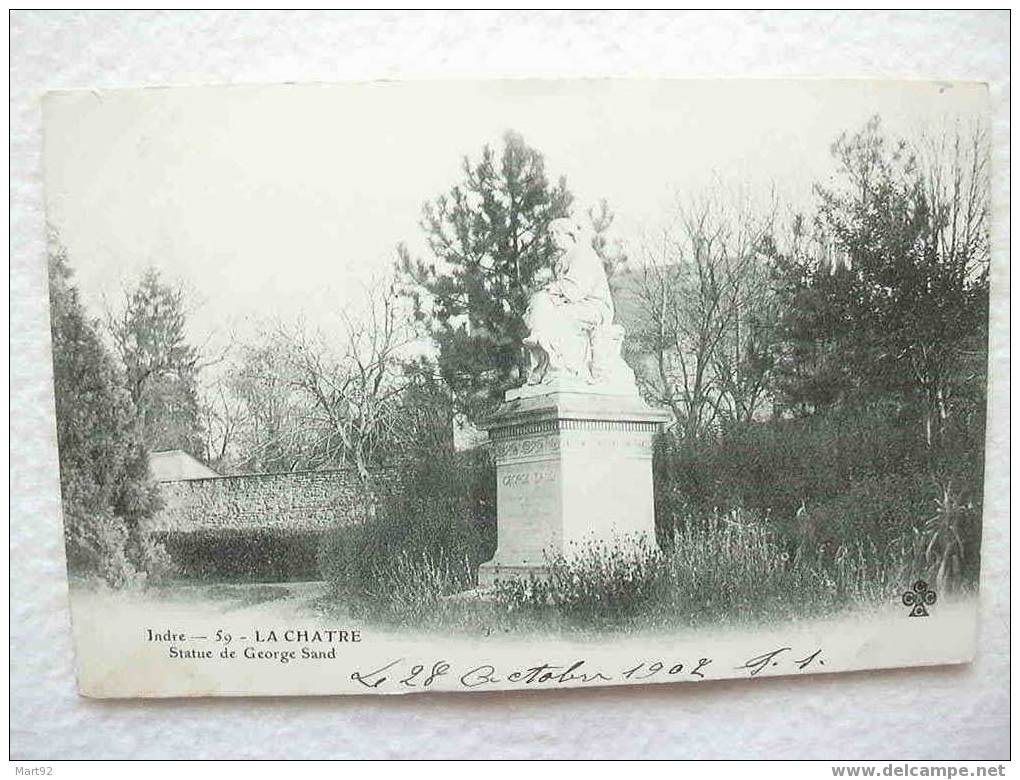 36  LA CHATRE STATUE DE GEORGES SAND - La Chatre