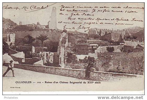 Ollioules    Ruines Du Chateau  1905 - Ollioules