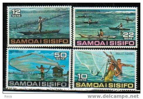 SAMOA   FISHING  BOATS    SET OF 4   1976   MINT SG 433-36   SPECIAL PRICE !! - Samoa (Staat)