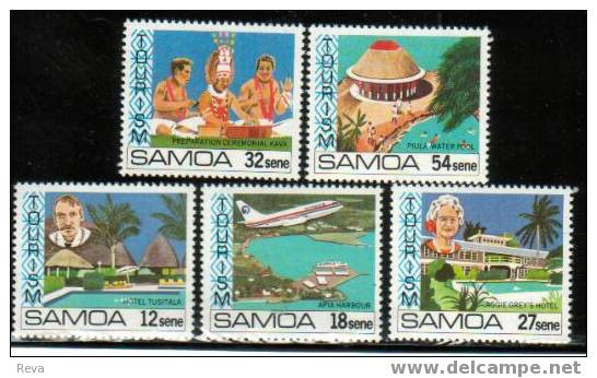 SAMOA   R. L. STEVENSON  AIRPLANE  WOMAN  SET OF 5   1981   MINT SG 553-57  SPECIAL PRICE !! - Samoa (Staat)