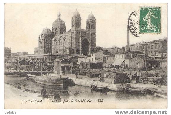 5544-MARSEILLE, Canal St-Jean Et La Cathédrale - Joliette